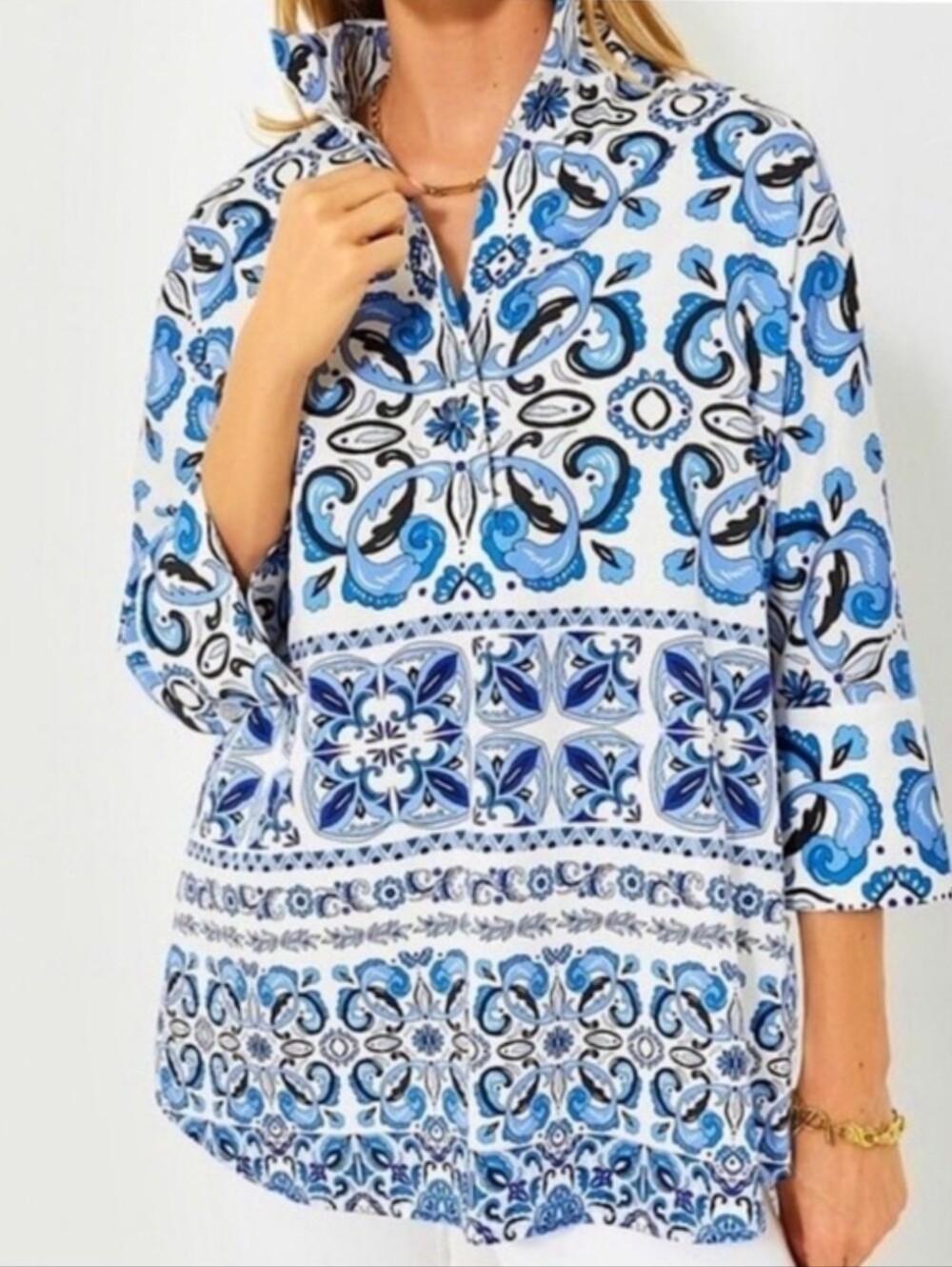 NEW Tuckernuck Majolica Tile Willow Tunic
